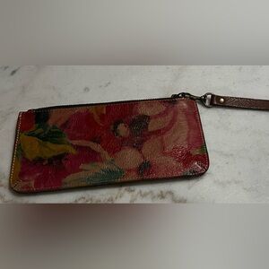 Patricia Nash St Croce Leather Wristlet  Wallet Spring Floral Design